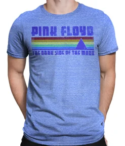 Discount On The Run Blue Heather Tri-Blend T-Shirt Tri-Blend T-Shirt | Pink Floyd