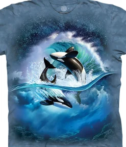 Discount Orca Wave Classic Cotton T-Shirt T-Shirt | Aquatic
