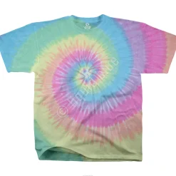 Hot Pastel Spiral Unprinted Tie-Dye T-Shirt Unprinted Tie-Dyes | Unprinted Tie-Dye
