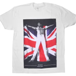Hot Queen Freddie Flag White T-Shirt T-Shirt | Queen