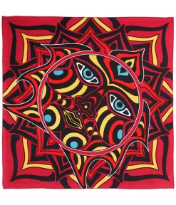 Outlet Red Sun Face Bandana Bandanas | Liquid Blue