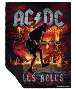 Outlet Rock Eruption Fleece Throw Blanket Ac-Dc