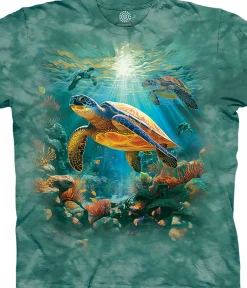 Hot Sea Turtle Journey Classic Cotton T-Shirt T-Shirt | Aquatic