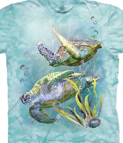 Clearance Sea Turtles Swim Classic Cotton T-Shirt T-Shirt | Aquatic