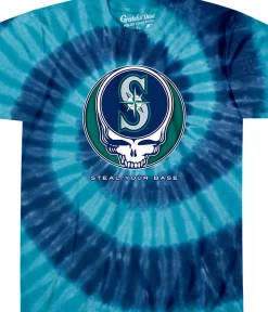 Clearance Seattle Mariners Steal Your Base Tie-Dye T-Shirt T-Shirt | Seattle Mariners