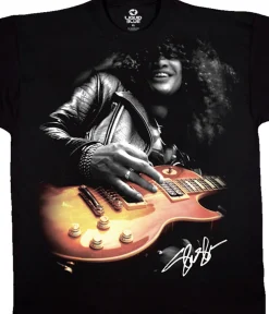 Hot Slash Guitar Black T-Shirt T-Shirt | Slash