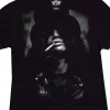 Fashion Slash Top Hat Womens Black Juniors Long Length T-Shirt Women Juniors Long Length | Slash