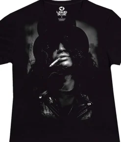 Fashion Slash Top Hat Womens Black Juniors Long Length T-Shirt Women Juniors Long Length | Slash