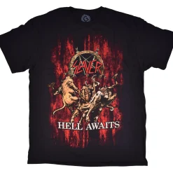 Outlet Slayer Awaits Blood Black T-Shirt T-Shirt | Slayer