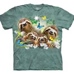 Clearance Sloth Family Selfie Kids' T-Shirt Kids Youth | Wild Animals