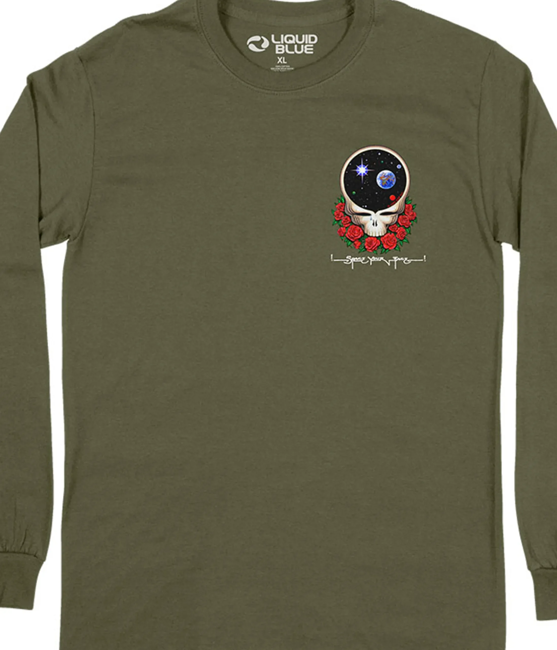 Hot Space Your Face Chest Long Sleeve T-Shirt Long Sleeve | Grateful Dead