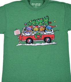 Clearance Steal Your Christmas Tree Youth Green T-Shirt Kids Youth | Grateful Dead