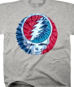 Fashion Steal Your Dye Heather Grey Cotton Viscose T-Shirt Cotton Viscose T-Shirt | Grateful Dead