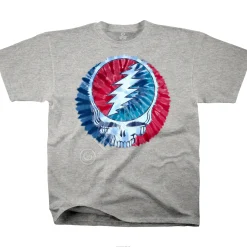 Fashion Steal Your Dye Heather Grey Cotton Viscose T-Shirt Cotton Viscose T-Shirt | Grateful Dead