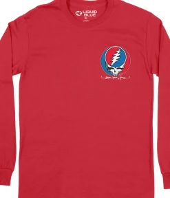 New Steal Your Face Chest Long Sleeve T-Shirt Long Sleeve | Grateful Dead
