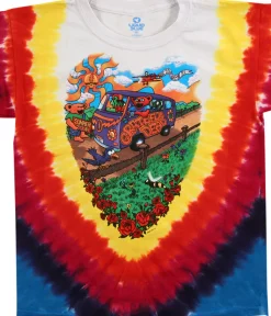 Clearance Summer Tour Bus Youth Tie-Dye T-Shirt Kids Youth | Grateful Dead