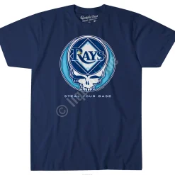 Clearance Tampa Bay Rays Steal Your Base Navy Athletic T-Shirt Athletic T-Shirt | Tampa Bay Rays
