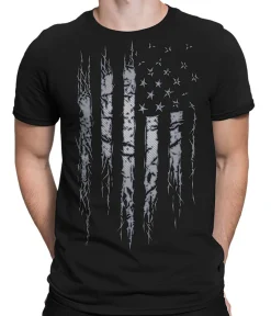Hot Tattered and Torn Black T-Shirt T-Shirt | Americana
