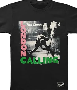 Best The Clash London Calling Black T-Shirt T-Shirt | The Clash