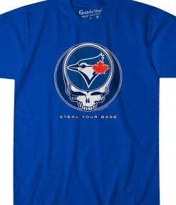 Clearance Toronto Blue Jays Steal Your Base Blue Athletic T-Shirt Athletic T-Shirt | Toronto Blue Jays