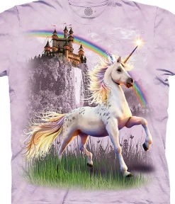 Clearance Unicorn Castle Classic Cotton T-Shirt T-Shirt | Unicorns