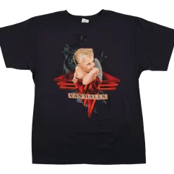 Discount Van Halen Smoking Navy T-Shirt T-Shirt | Van Halen