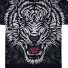 New White Tiger Stare Black T-Shirt T-Shirt | Tigers