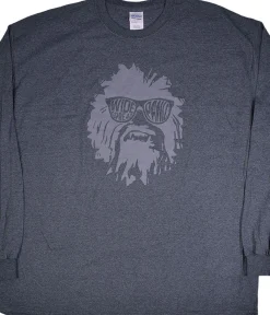 Online Widespread Panic Wukee Glasses Dark Heather Long Sleeve T-Shirt Long Sleeve | Widespread Panic