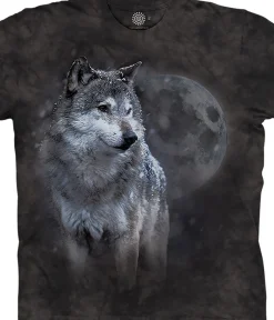 Clearance Winter Eve Wolf Kids' T-Shirt Kids Youth