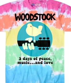 Outlet Woodstock Banded Tie-Dye T-Shirt T-Shirt | Woodstock